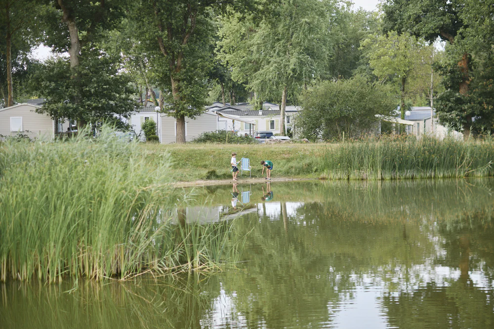Étang de pêche au camping à Guérande en Loire Atlantique